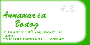 annamaria bodog business card